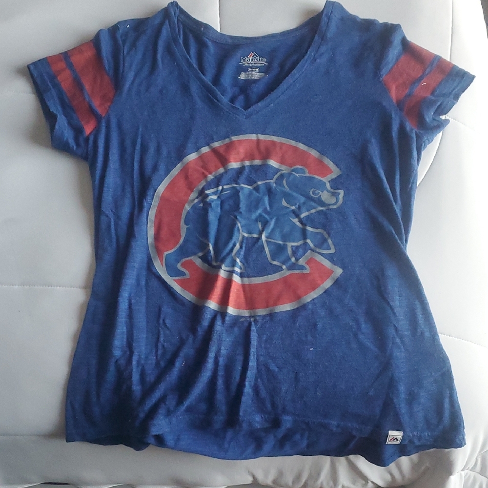 Majestic Blue and Red Kids Tee with Bear Logo